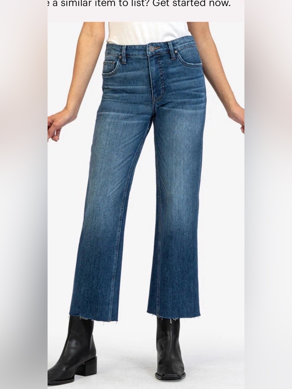 Kut from the Kloth Kelsey fab ab ankle flare jeans 12 - Picture 2 of 6